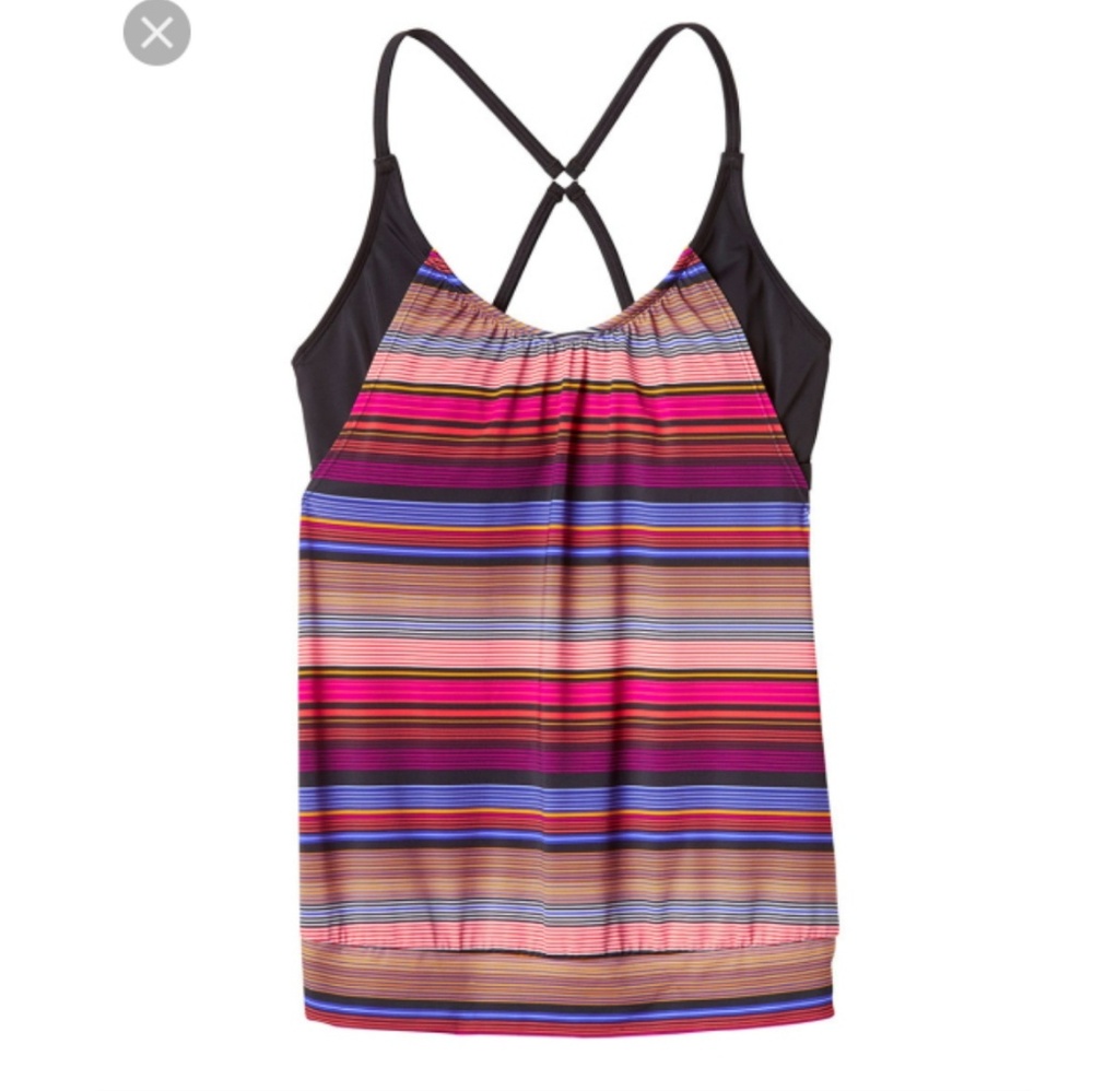 Nwt athleta capri stripe blousy tankini swim top - Picture 2 of 6